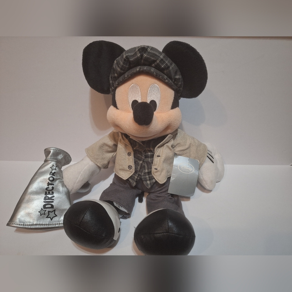 Rare Walt Disney Studios Director Mickey Mouse Plush  Collectible With Tags Flaw